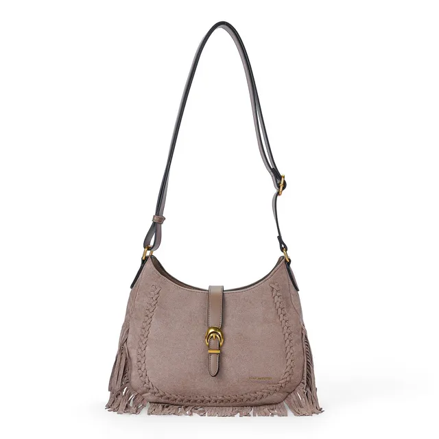 Mac Alyster Celeste Sac Besace Taupe Suédine