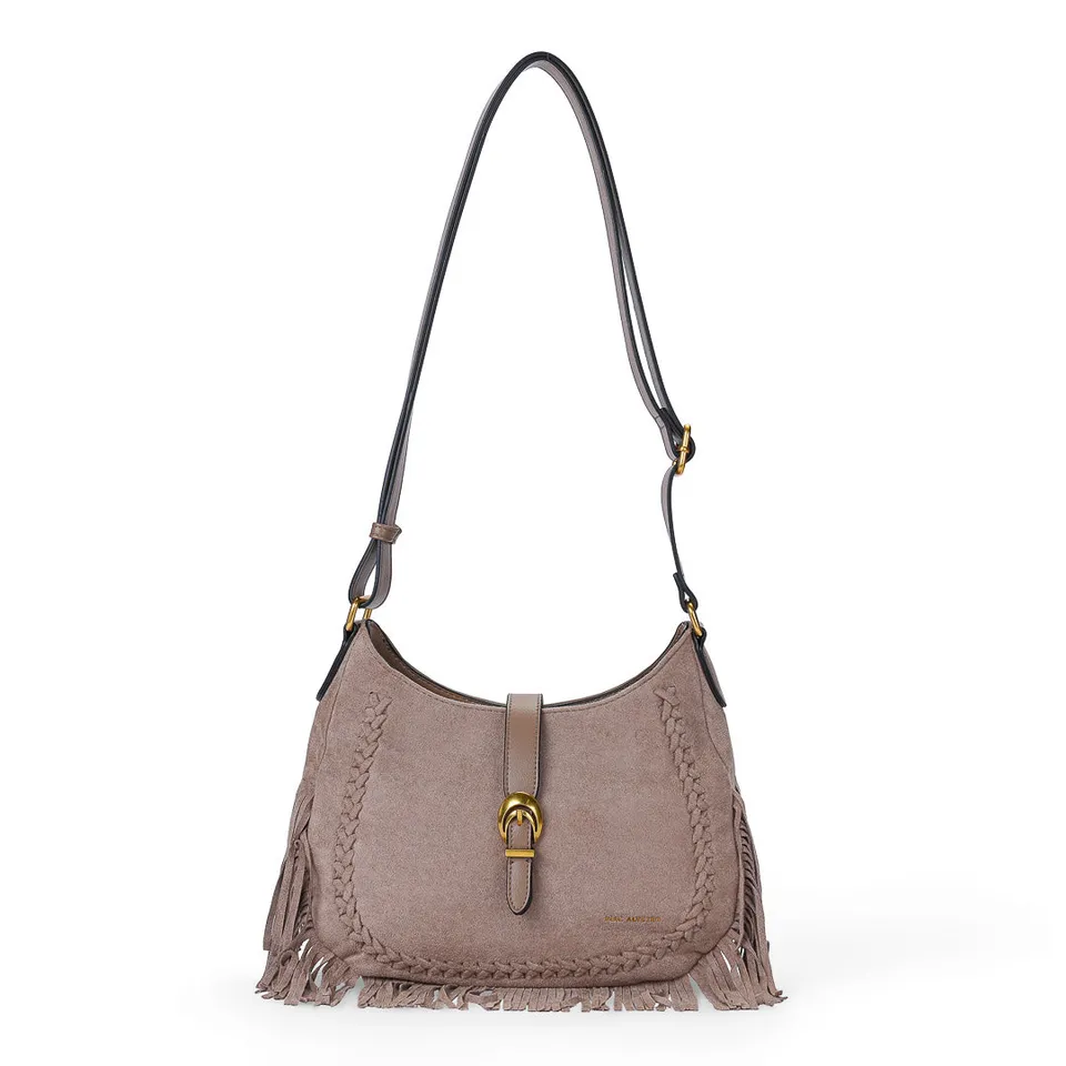Mac Alyster Celeste Sac Besace Taupe Suédine