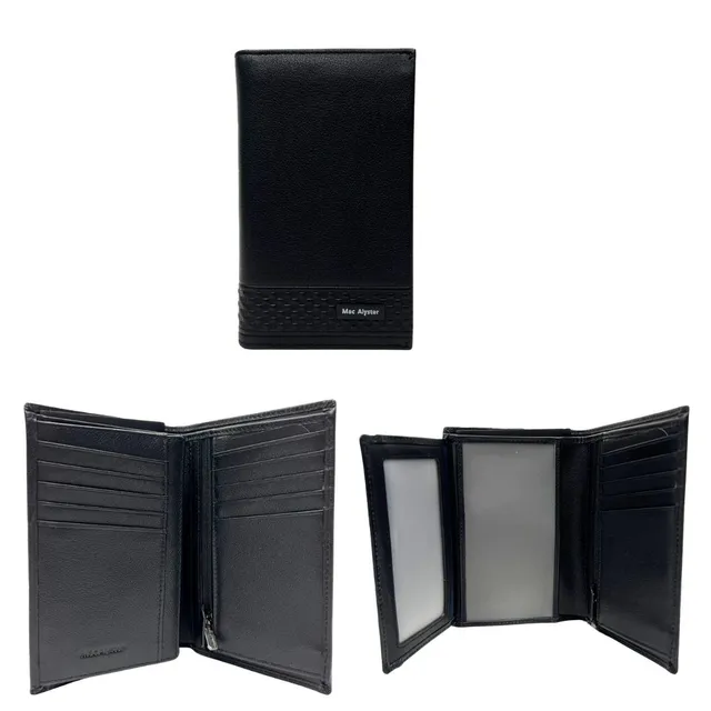 MAC ALYSTER Westside Portefeuille 2 volets Noir damier relief