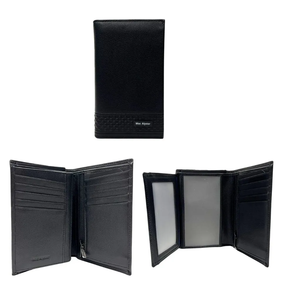MAC ALYSTER Westside Portefeuille 2 volets Noir damier relief