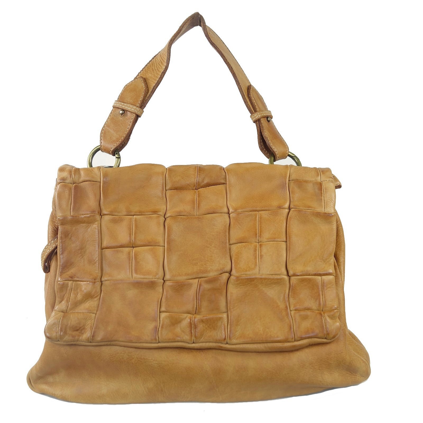 Collection Esprit Cuir Sac Besace ISABELLA besace cuir naturel trapèze