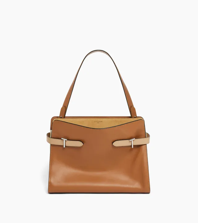 Le Tanneur Emie grand sac épaule cuir lisse nubuck