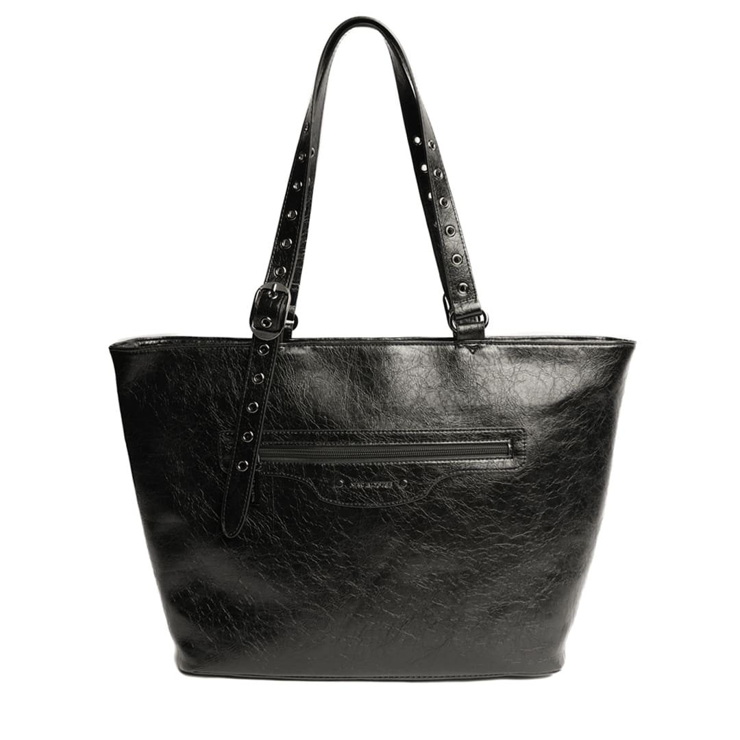 Mac Alyster Format A4 sac cabas Noir synthétique trapèze