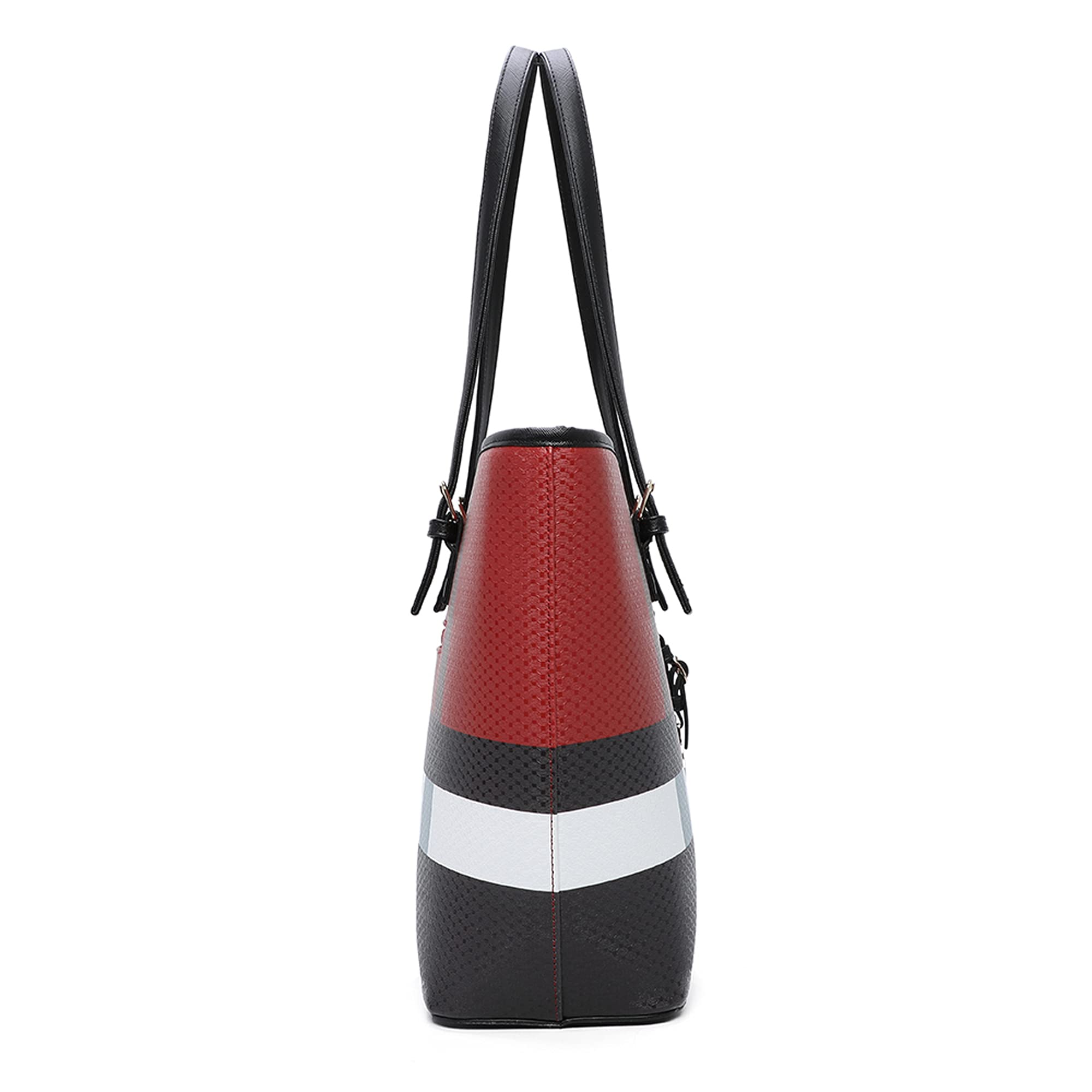 Gallantry Sac Cabas Tote Bag Rouge Noir A4 XL Simili Cuir
