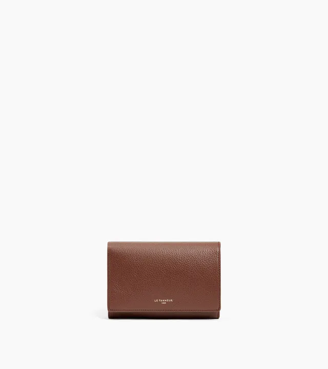 Le Tanneur Emilie portefeuille cuir grainé femme zippé