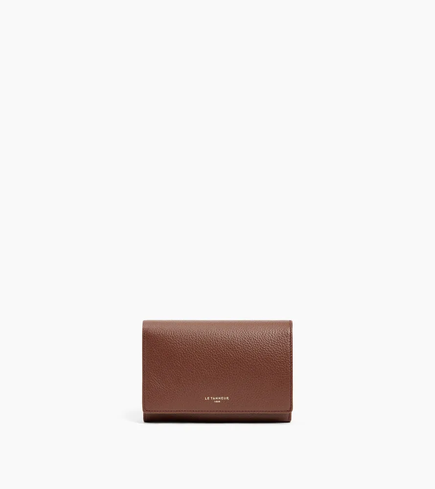 Le Tanneur Emilie portefeuille cuir grainé femme zippé