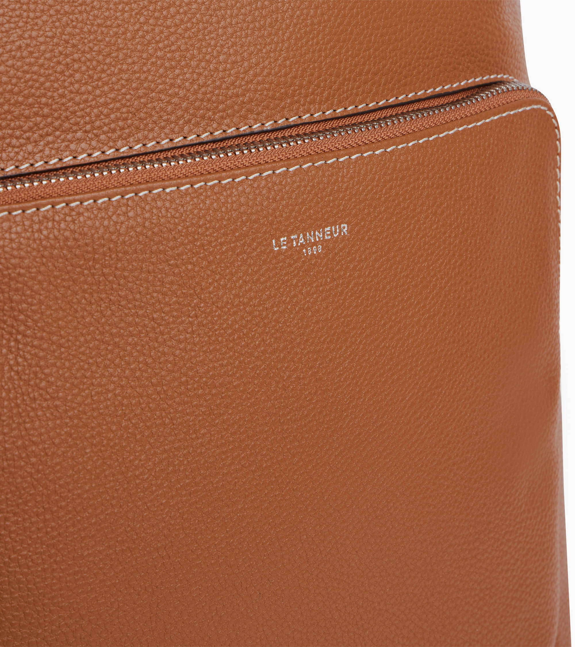 Le Tanneur Sophie sac à dos cuir grainé marron 16"