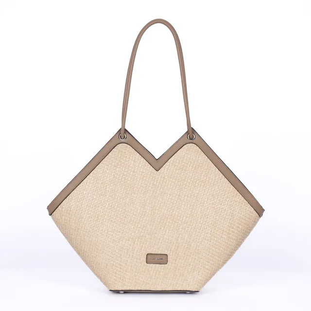 MAC ALYSTER Saint-Raphaël sac cabas M taupe raphia