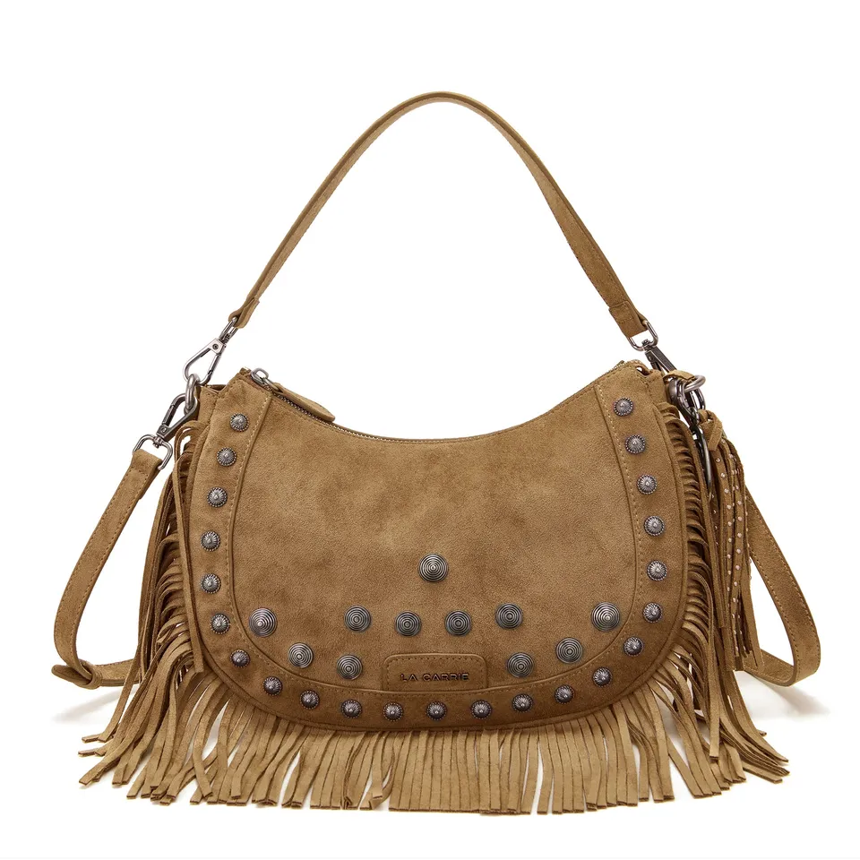 La Carrie Aztec sac bandoulière COTTO suède à franges