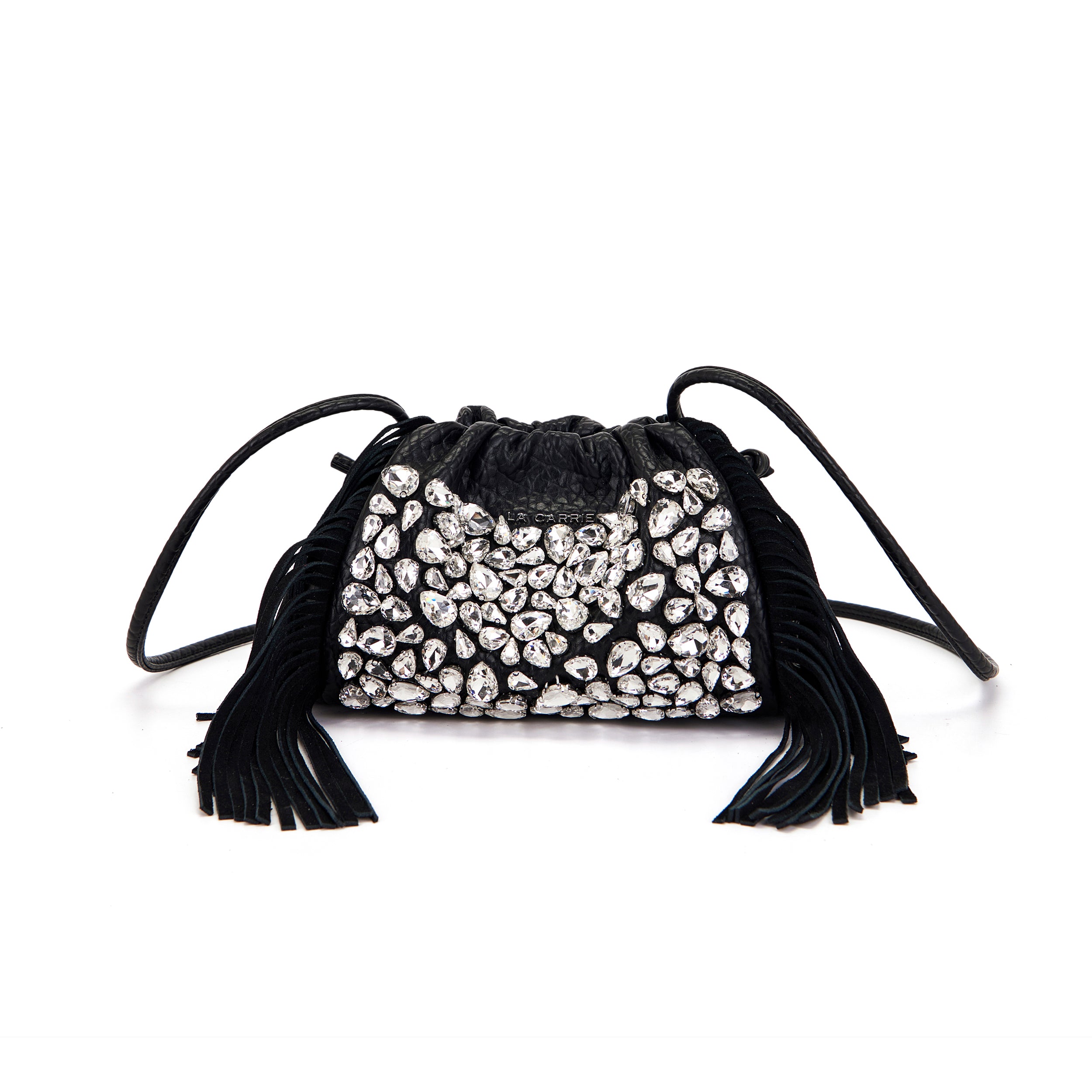La Carrie Capsule sac épaule noir 23x8x15 cm cristaux