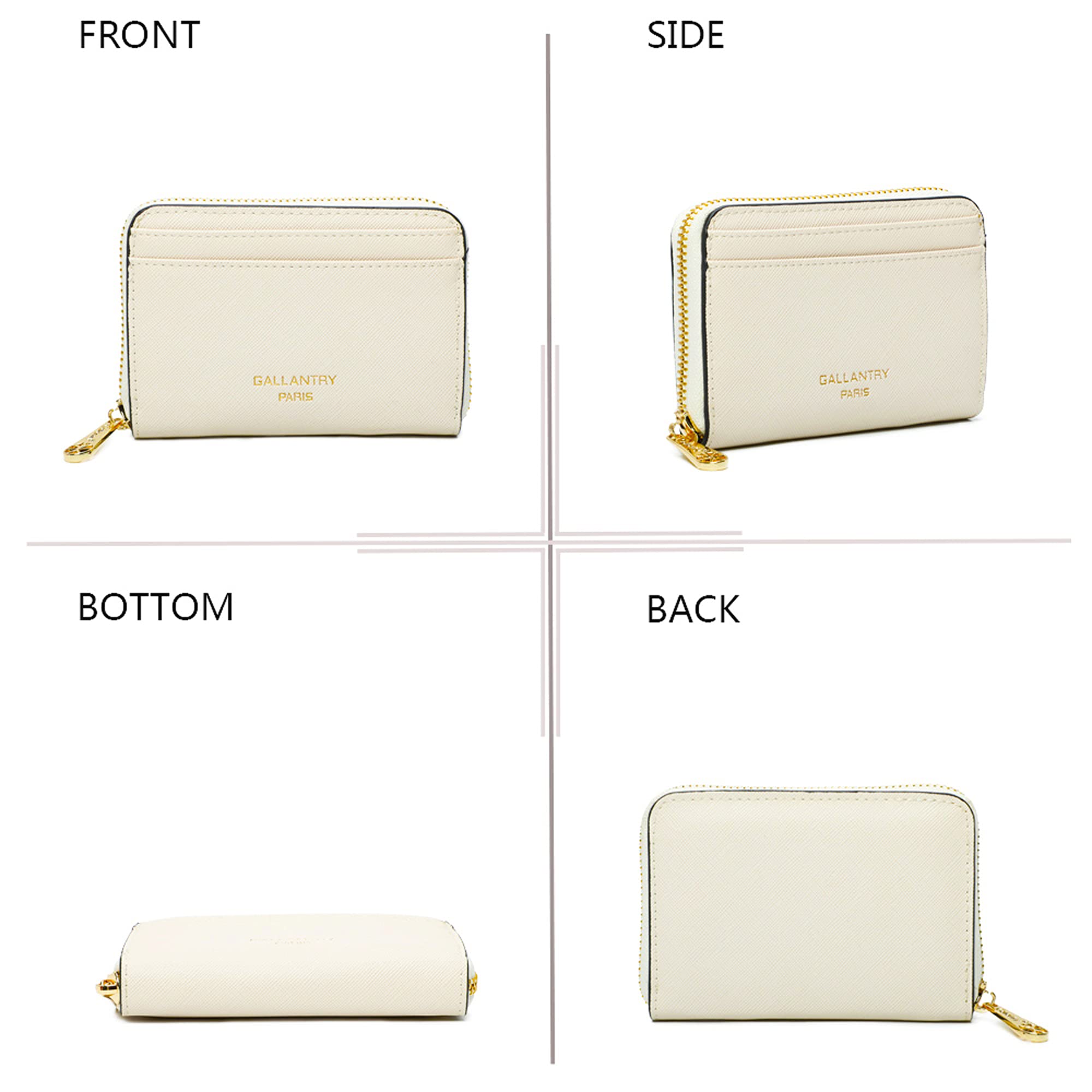 Gallantry Accessoires petit portefeuille beige similicuir 13 cm