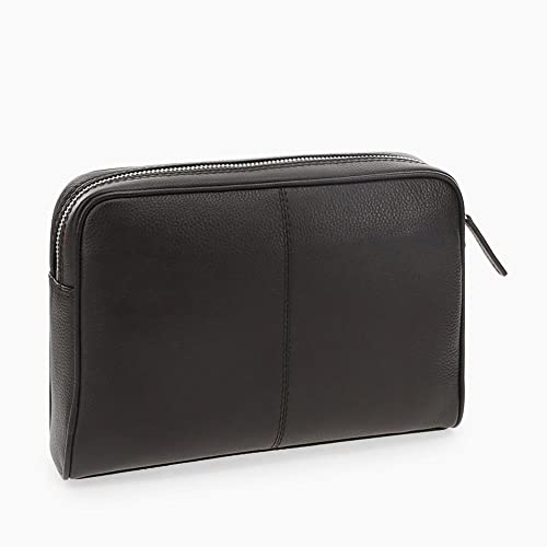 Le Tanneur Charles pochette cuir grainé dragonne 24 cm homme