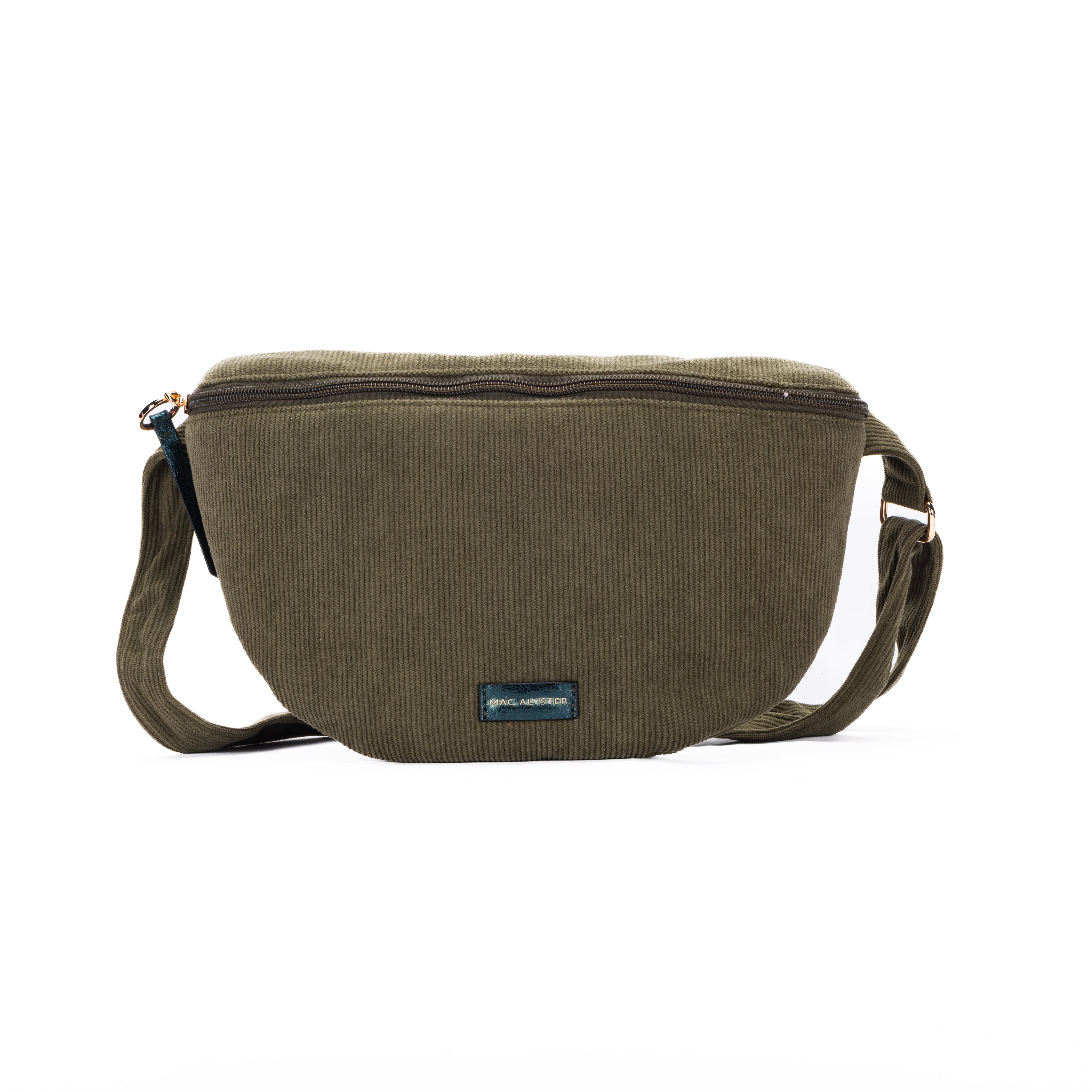 MAC ALYSTER Côtelé sac banane velours bordeaux
