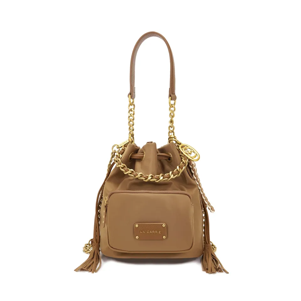 La Carrie Dark Wave sac seau camel 24x17x26 nylon PU