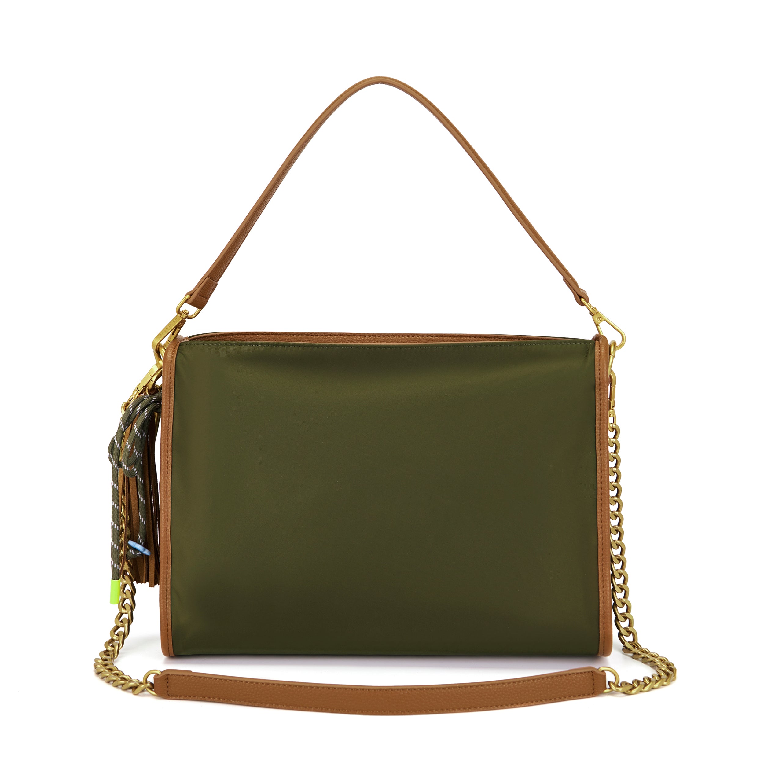 La Carrie Dark Wave sac bandoulière vert nylon 34x23 cm