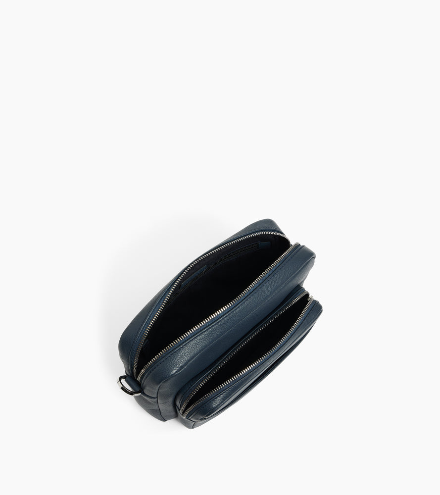 Le Tanneur Marceau sac bandoulière cuir bleu Twilight