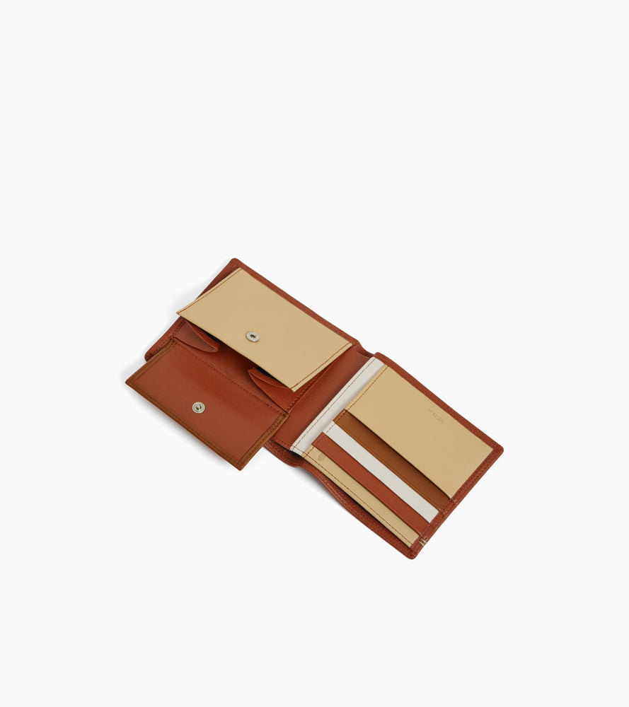 Le Tanneur Martin portefeuille cuir lisse Mahogany RFID