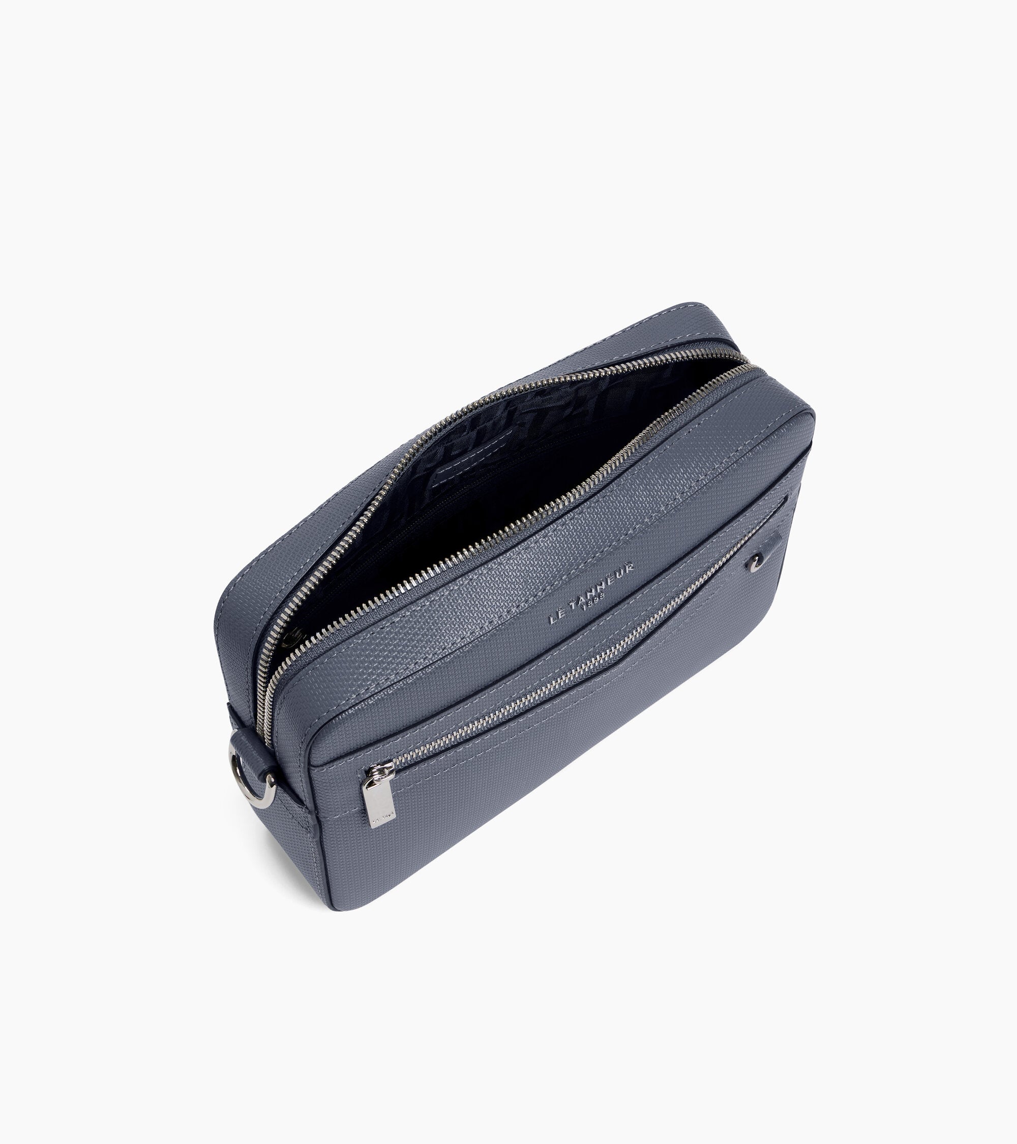 Le Tanneur Emile petite sacoche cuir bleu acier