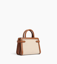 Le Tanneur Emilie mini sac toile coton cuir lisse