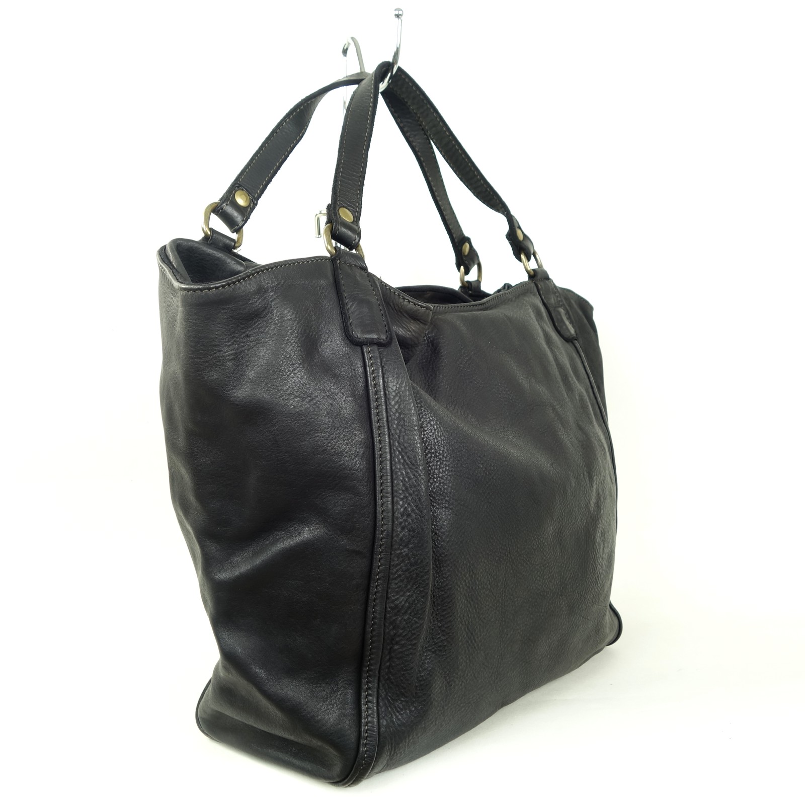 Collection Esprit Cuir Davy cabas cuir noir vintage A4