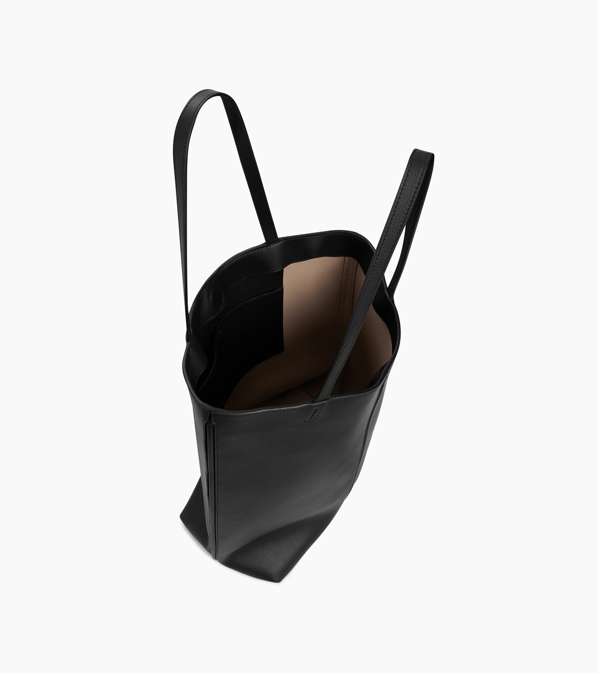 Le Tanneur Hortense sac cabas moyen cuir noir greige