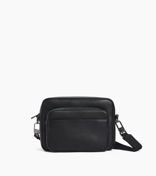 Le Tanneur Marceau sac bandoulière cuir noir grainé