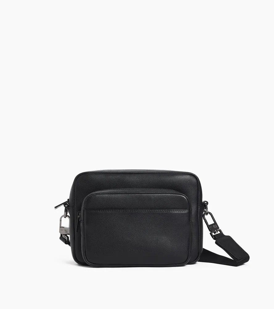 Le Tanneur Marceau sac bandoulière cuir noir grainé