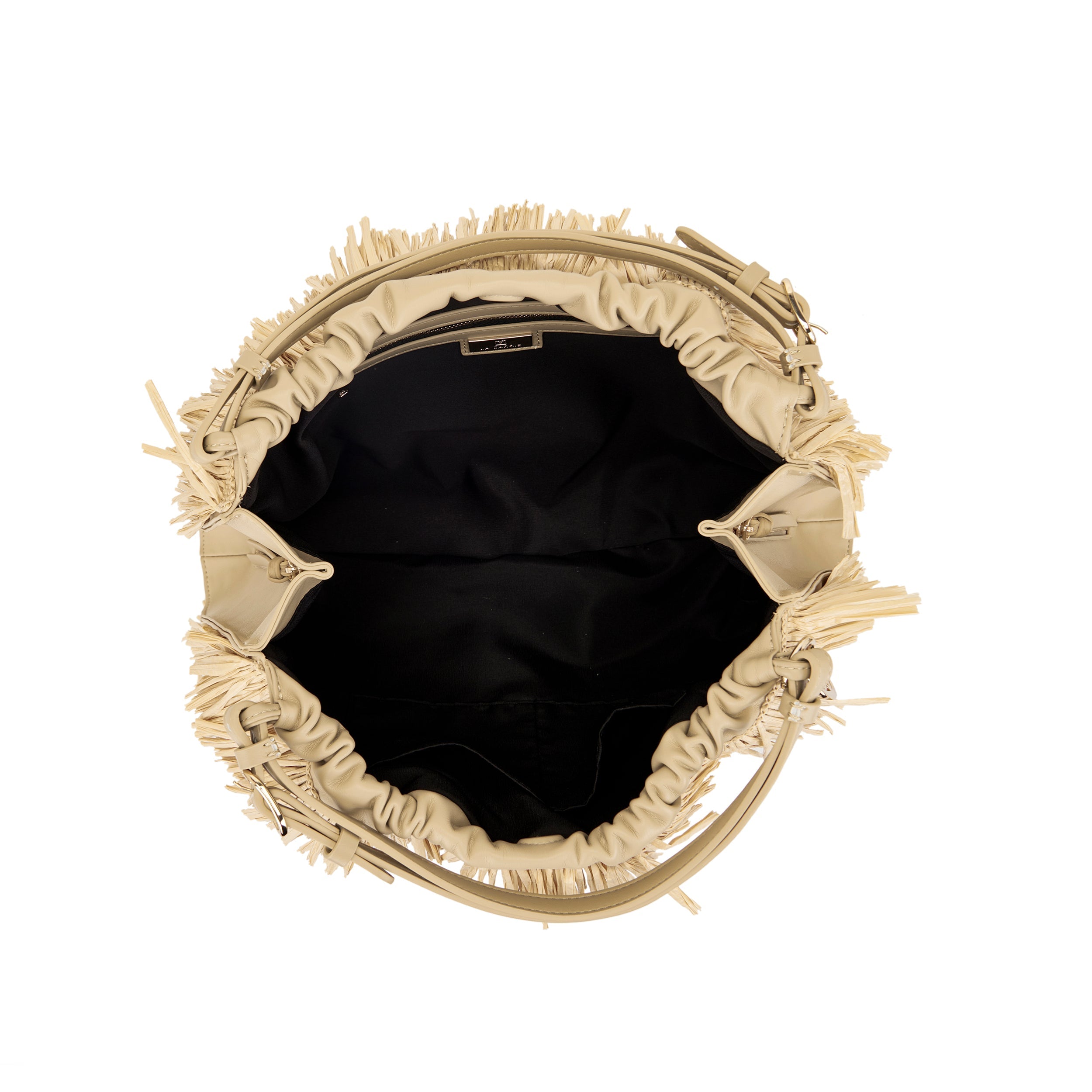La Carrie Sunflower sac cabas raffia beige 44 cm été
