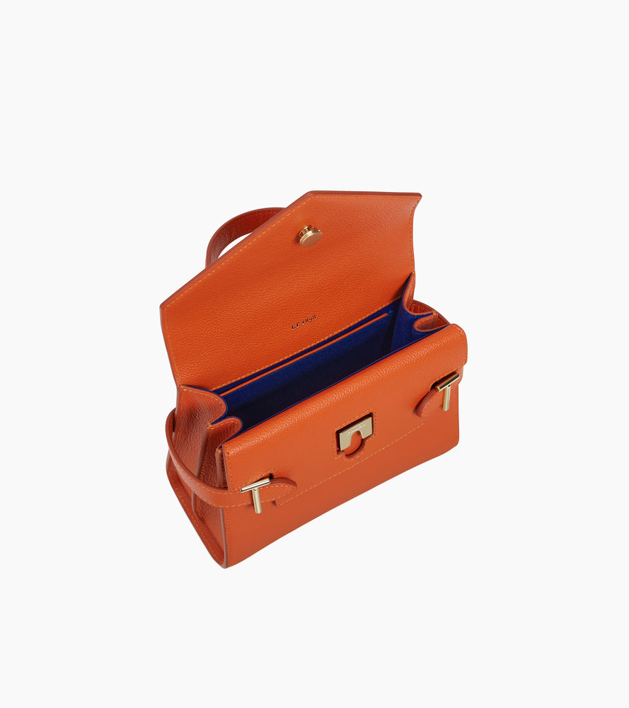 Le Tanneur Emilie petit sac à main cuir grainé double rabat