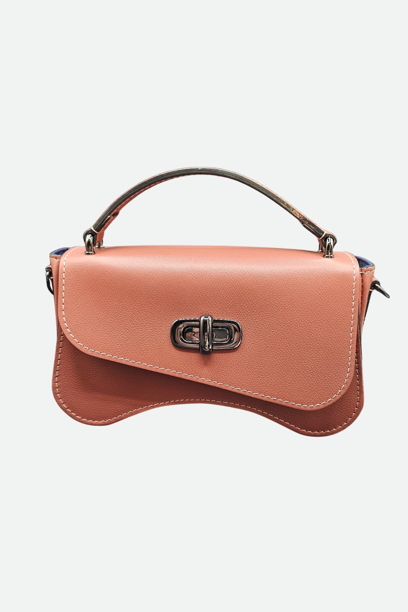 Nodie's L'iconique sac baguette cuir vieux rose grainé