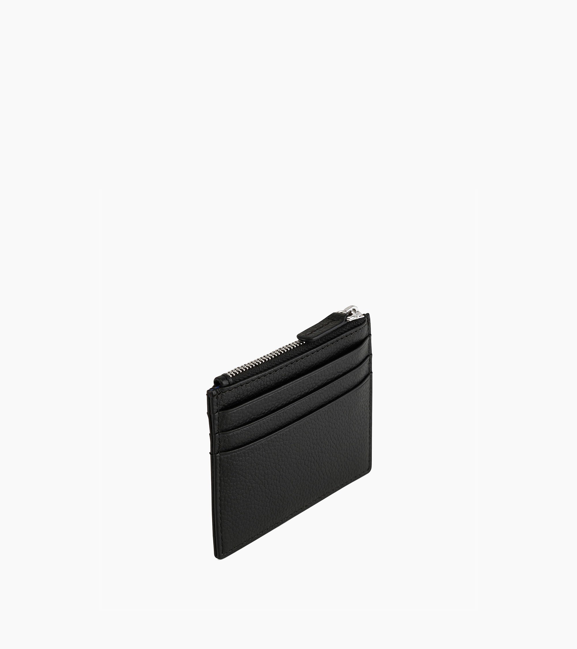 Le Tanneur Charles porte-cartes zippé cuir grainé noir