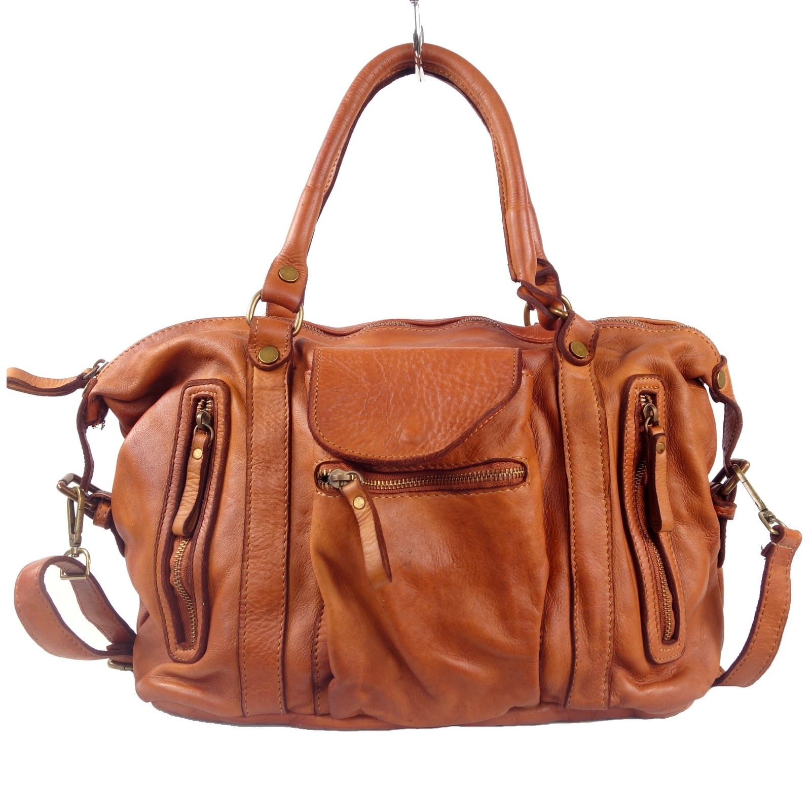 Collection Esprit Cuir ELSA grand sac cuir naturel