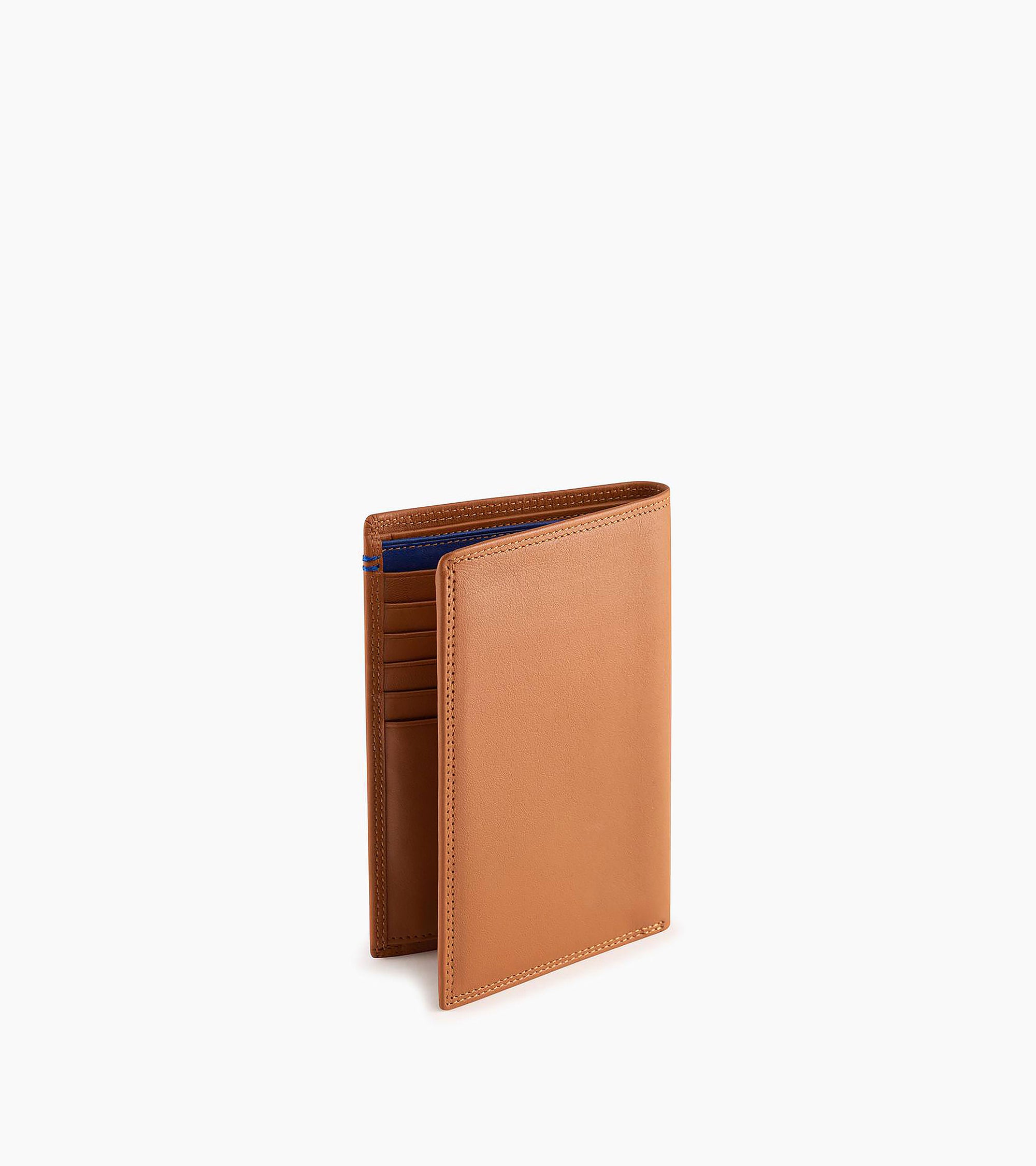 Le Tanneur Martin grand portefeuille cuir lisse vertical Brown Tan