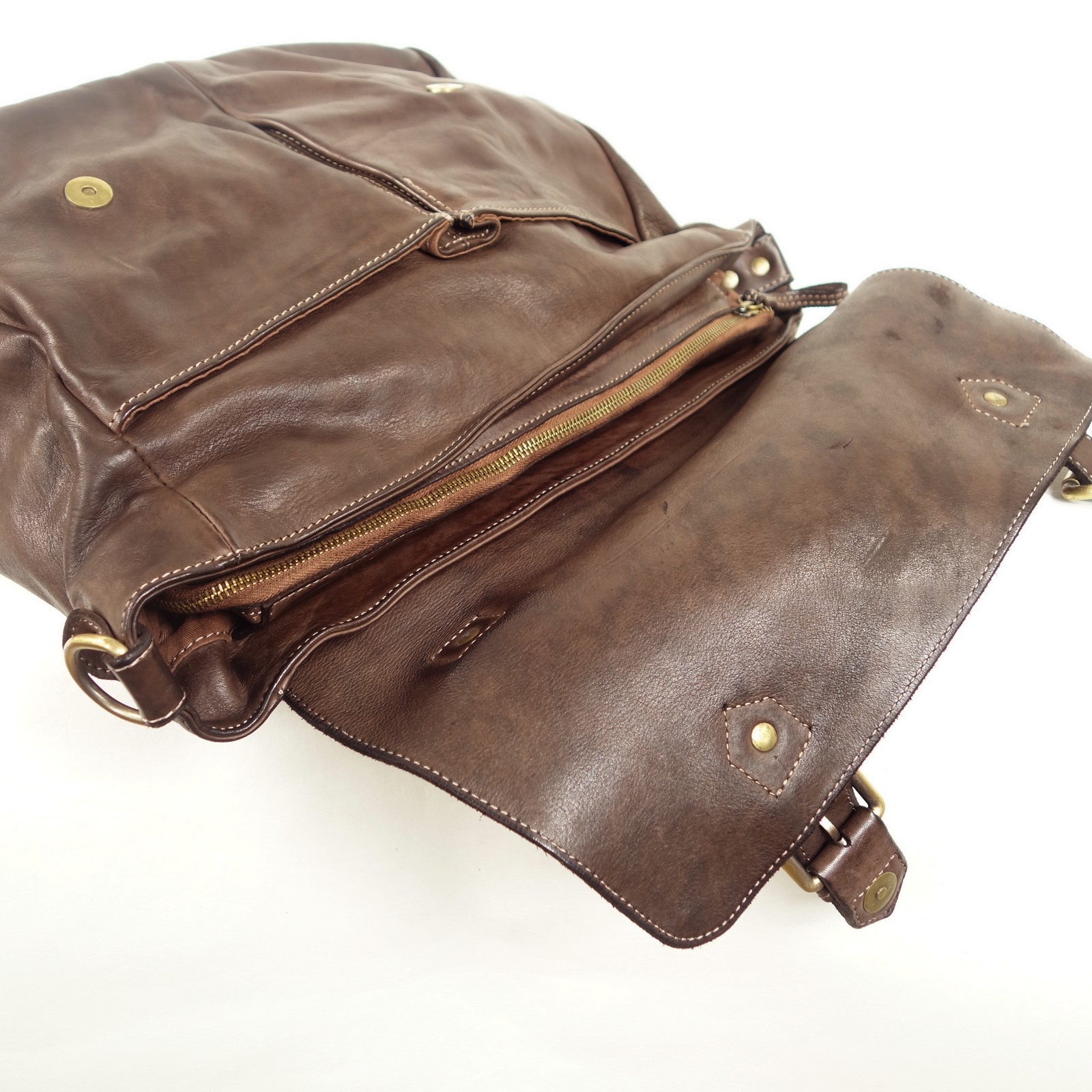 Collection Esprit Cuir Toni sac cuir marron vintage 15 pouces