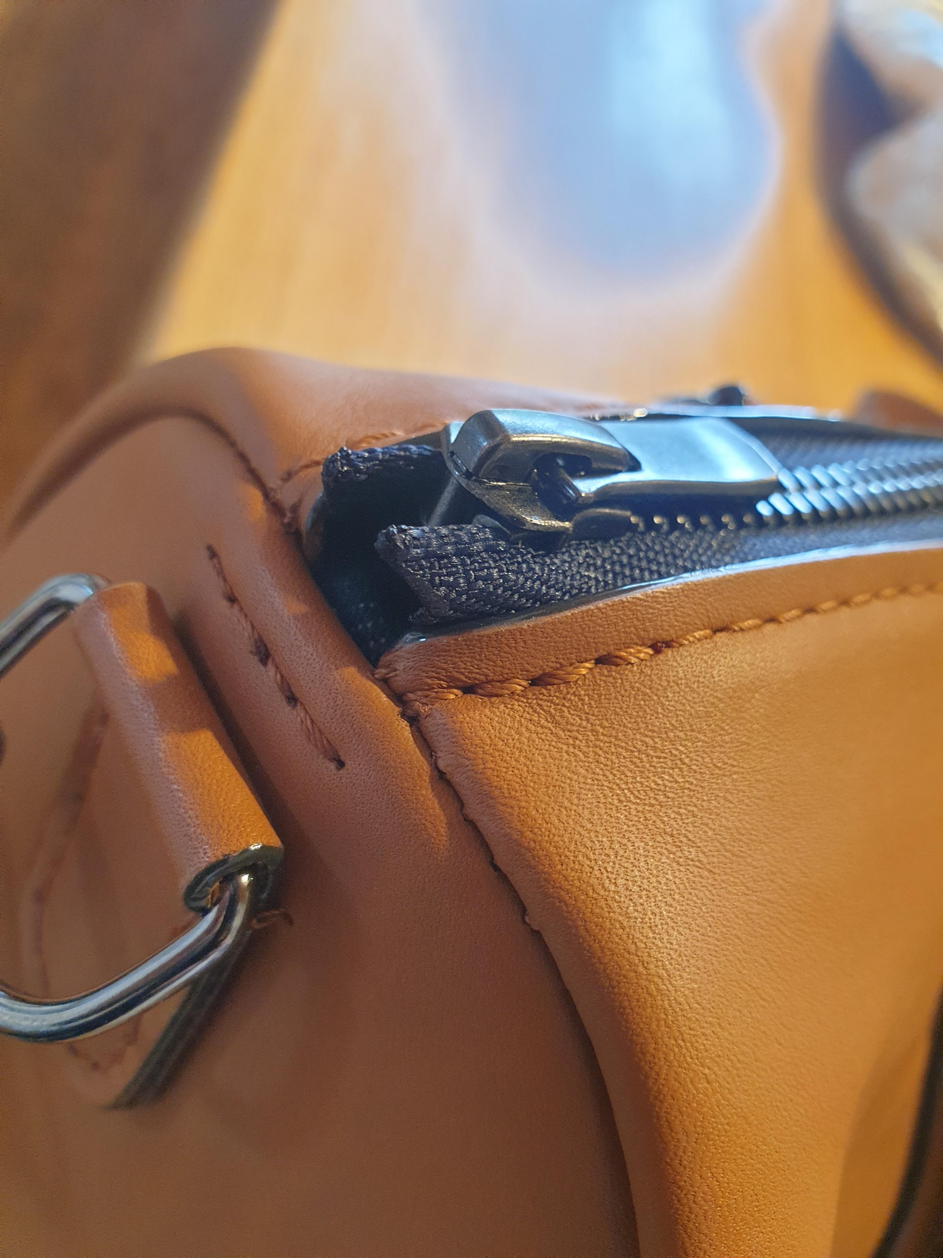 Nodie's Jim cuir camel lisse sac bowling camel