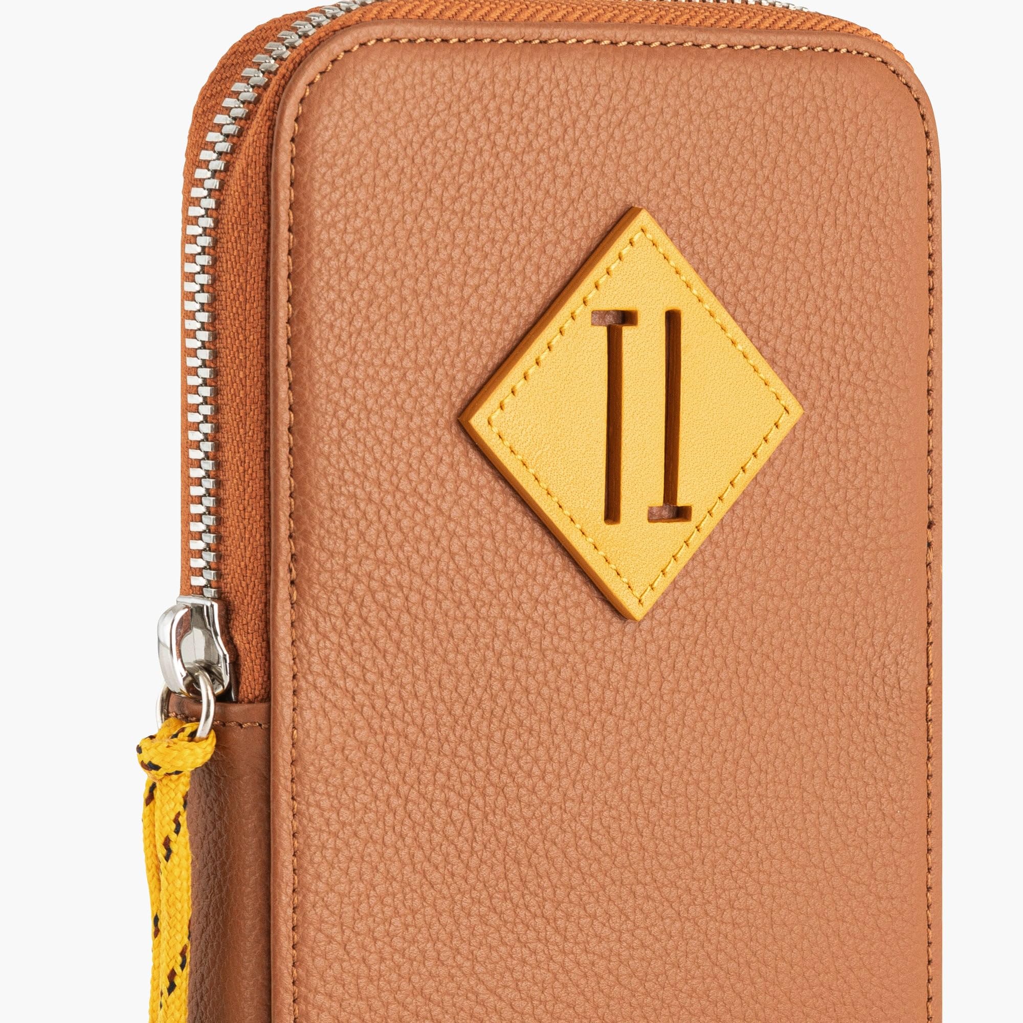 Le Tanneur Nathan Pochette Téléphone Cuir Grainé Zippée