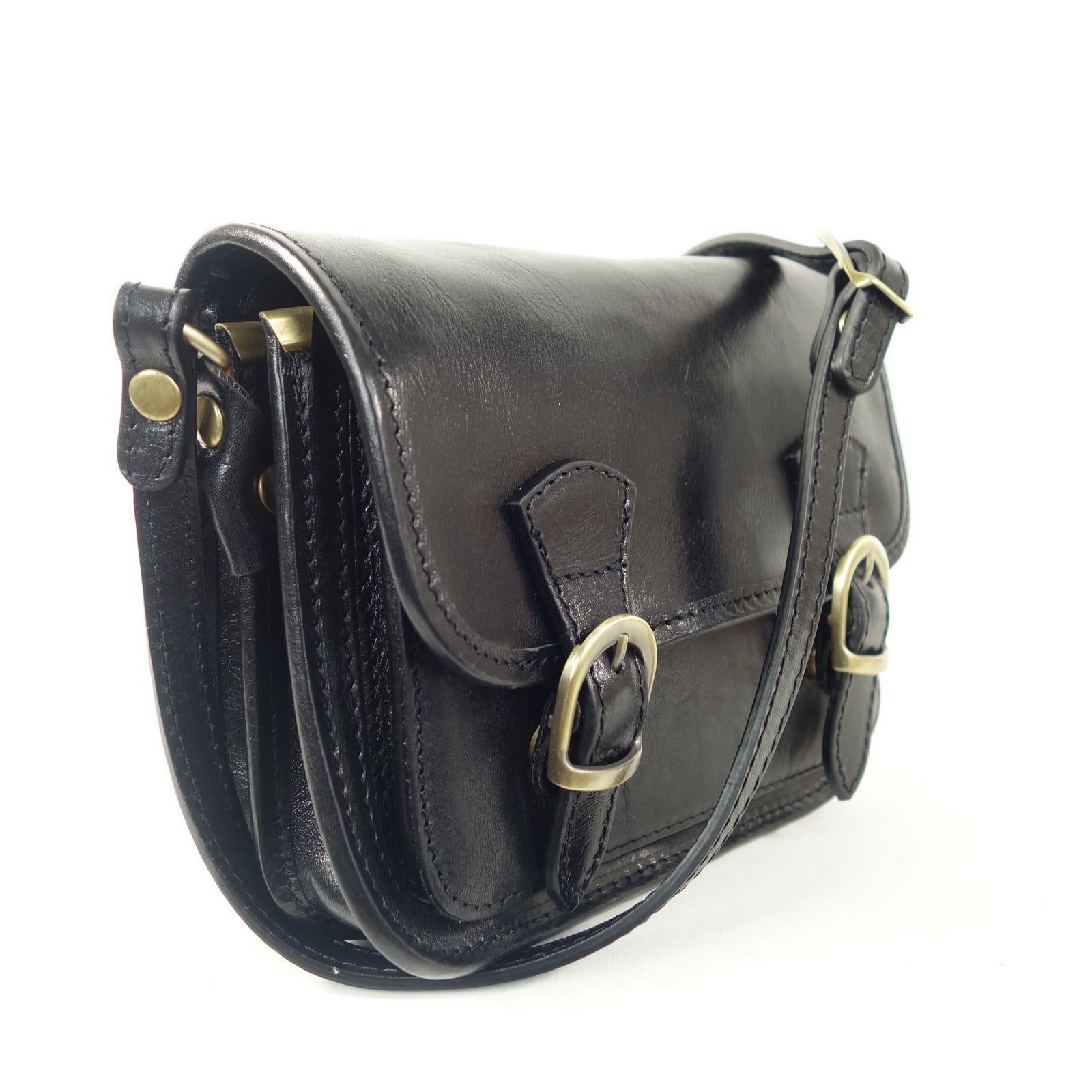 Collection Esprit Cuir ELANIA micro sac cuir noir vintage