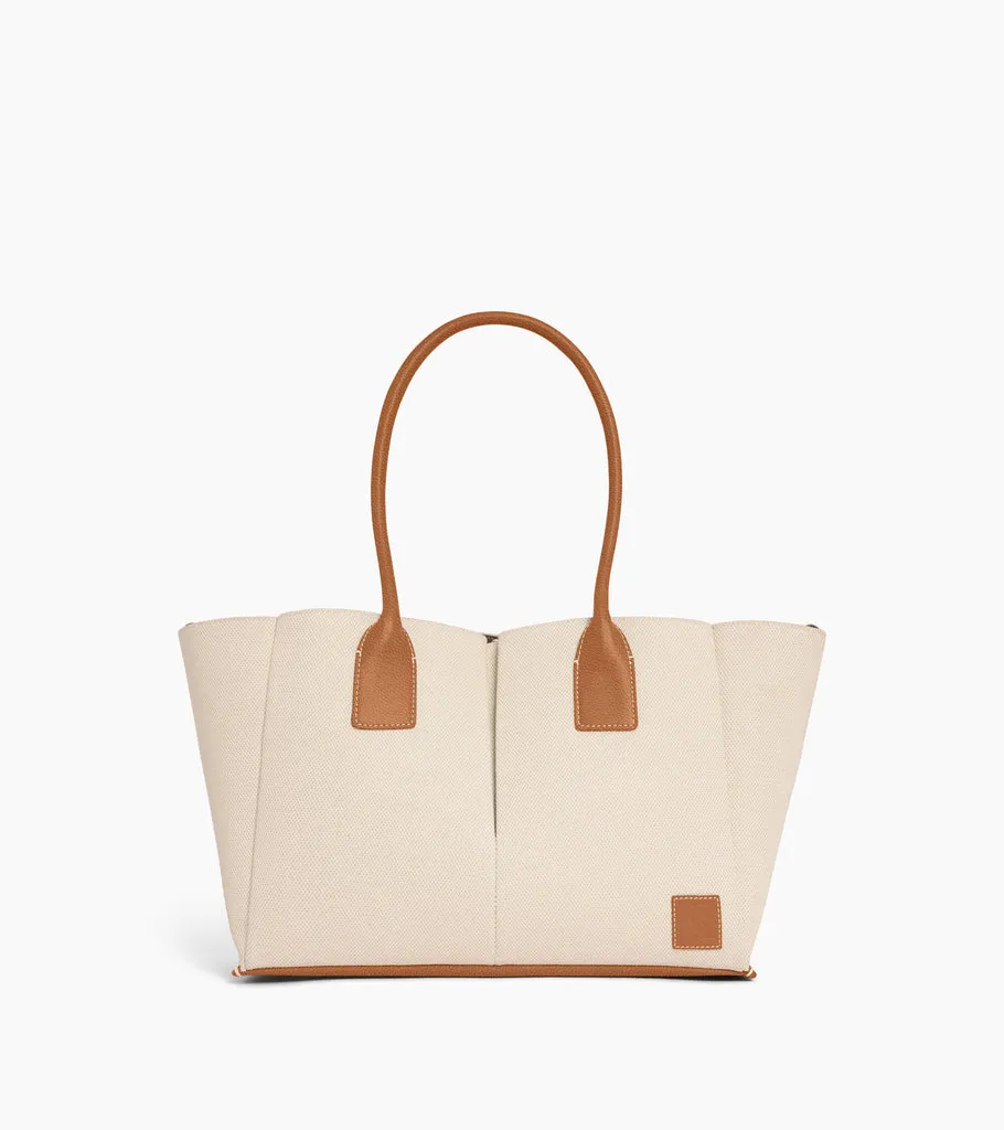 Le Tanneur Elena grand tote cuir toile