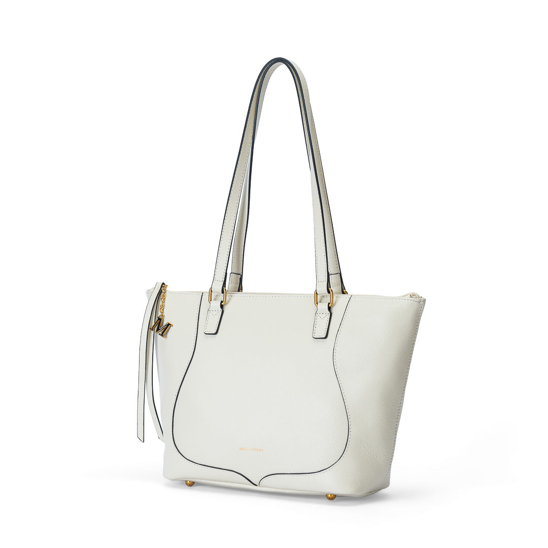 MAC ALYSTER Inès sac cabas cuir Beige/écru vachette