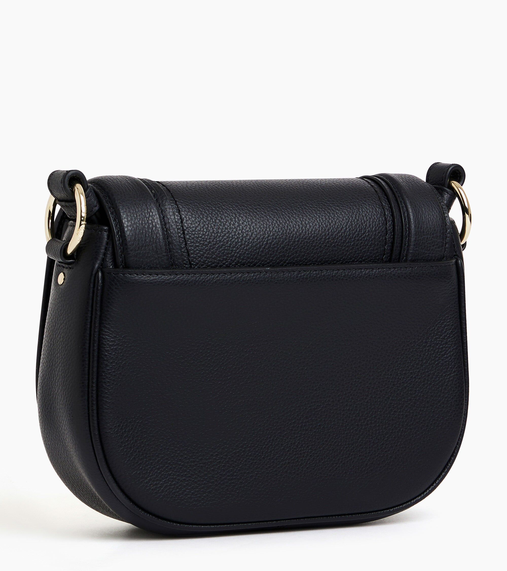 Le Tanneur Ella besace cuir grainé moyen Black