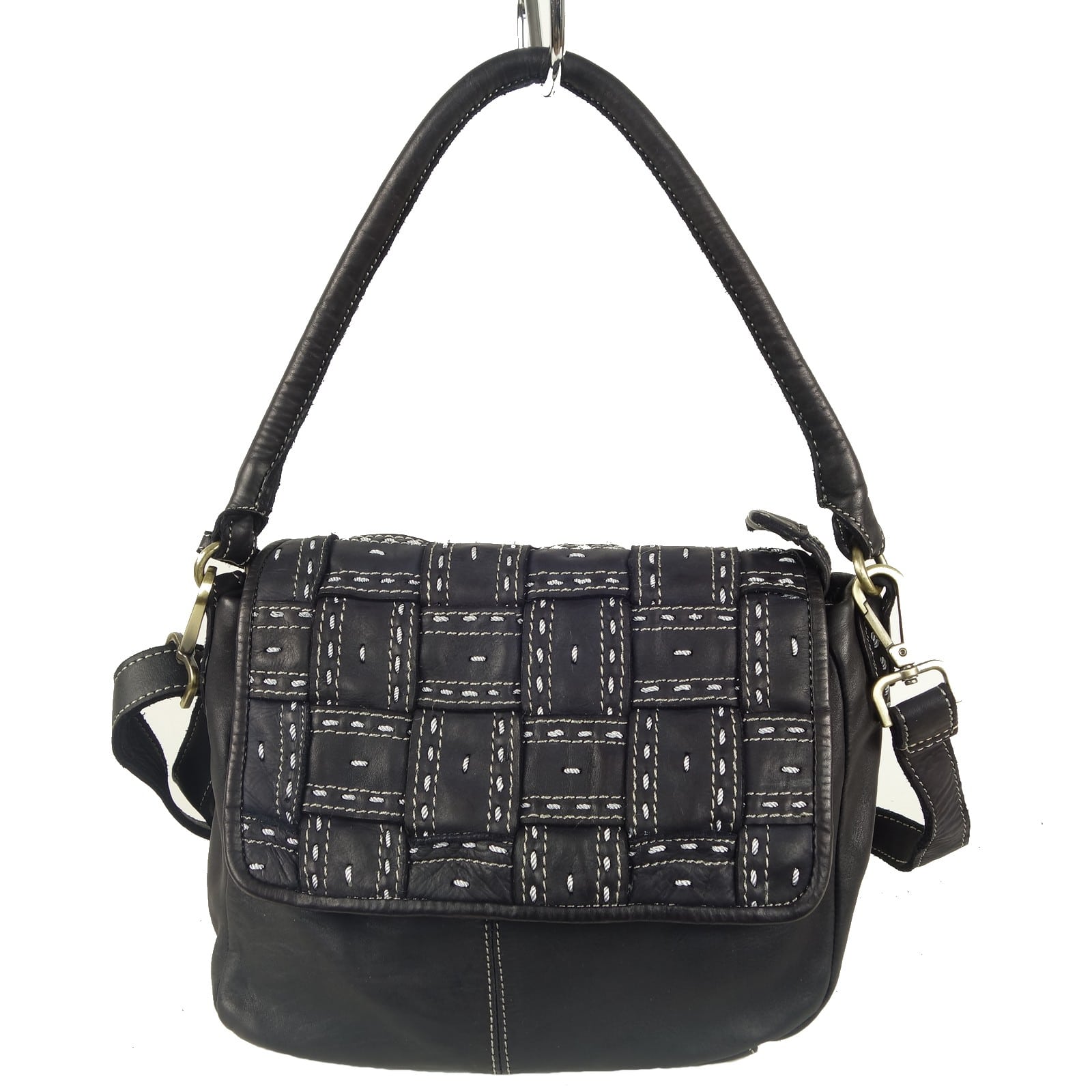 Esprit Cuir Lara besace cuir noir bohème