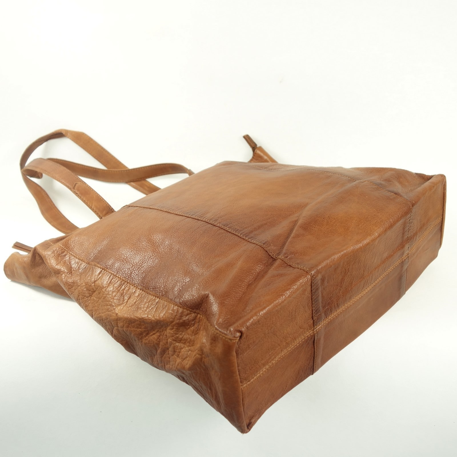 Collection Esprit Cuir Jemma cabas cuir marron zippé