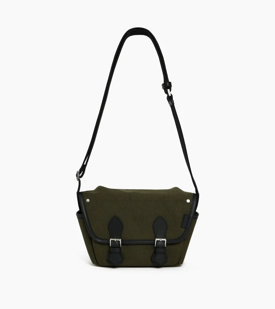 Le Tanneur Solveig petit sac bandoulière toile cuir Khaki