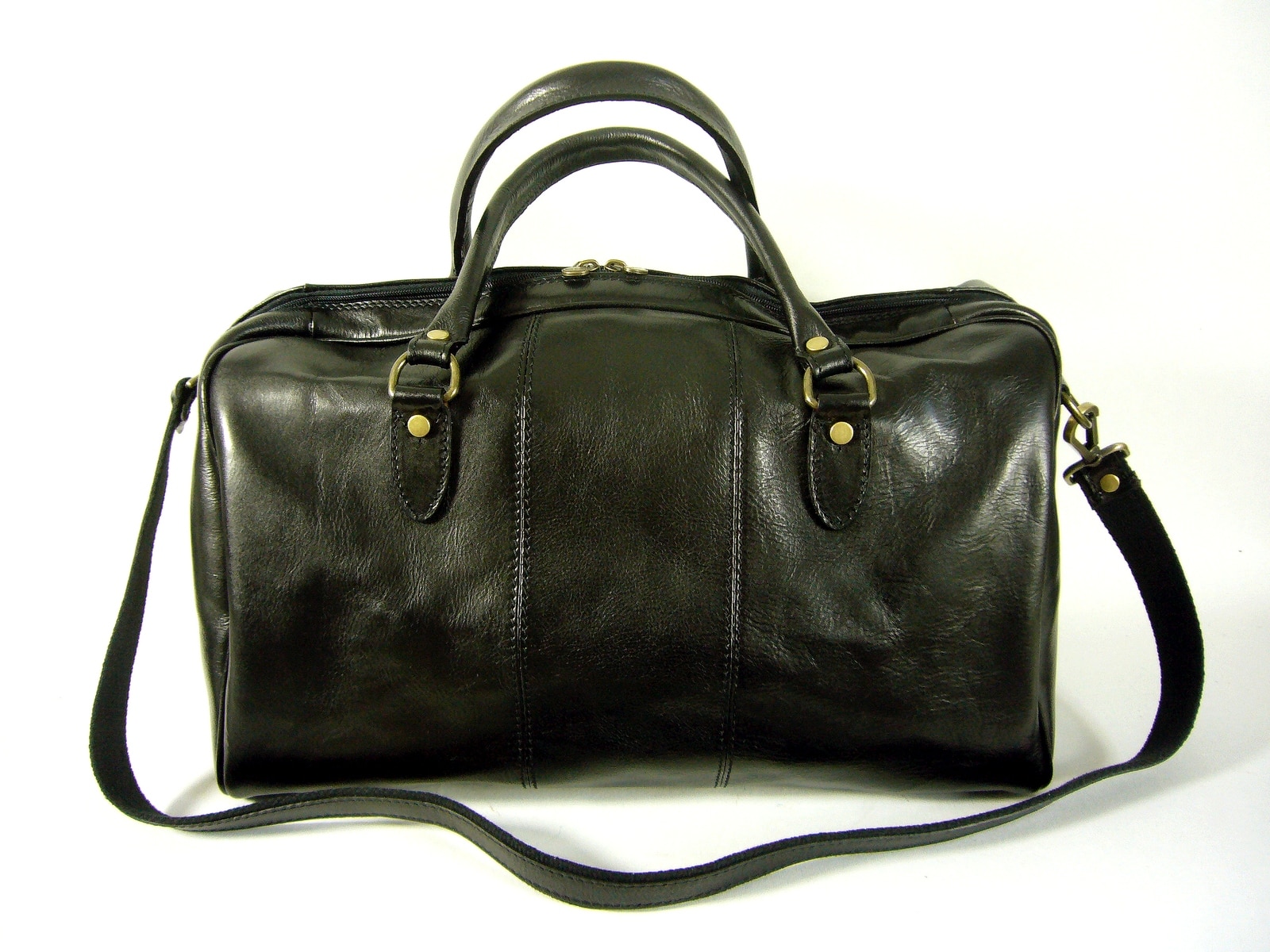 Collection Esprit Cuir VIENNA sac de voyage noir cuir