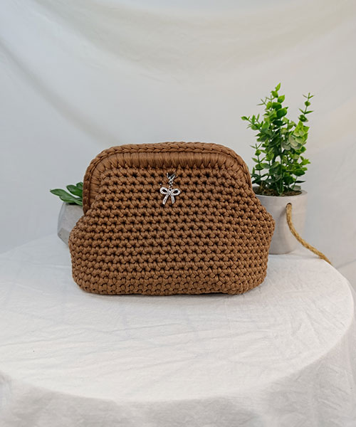 Takiri Mona TK532 sac à main marron bandoulière métal