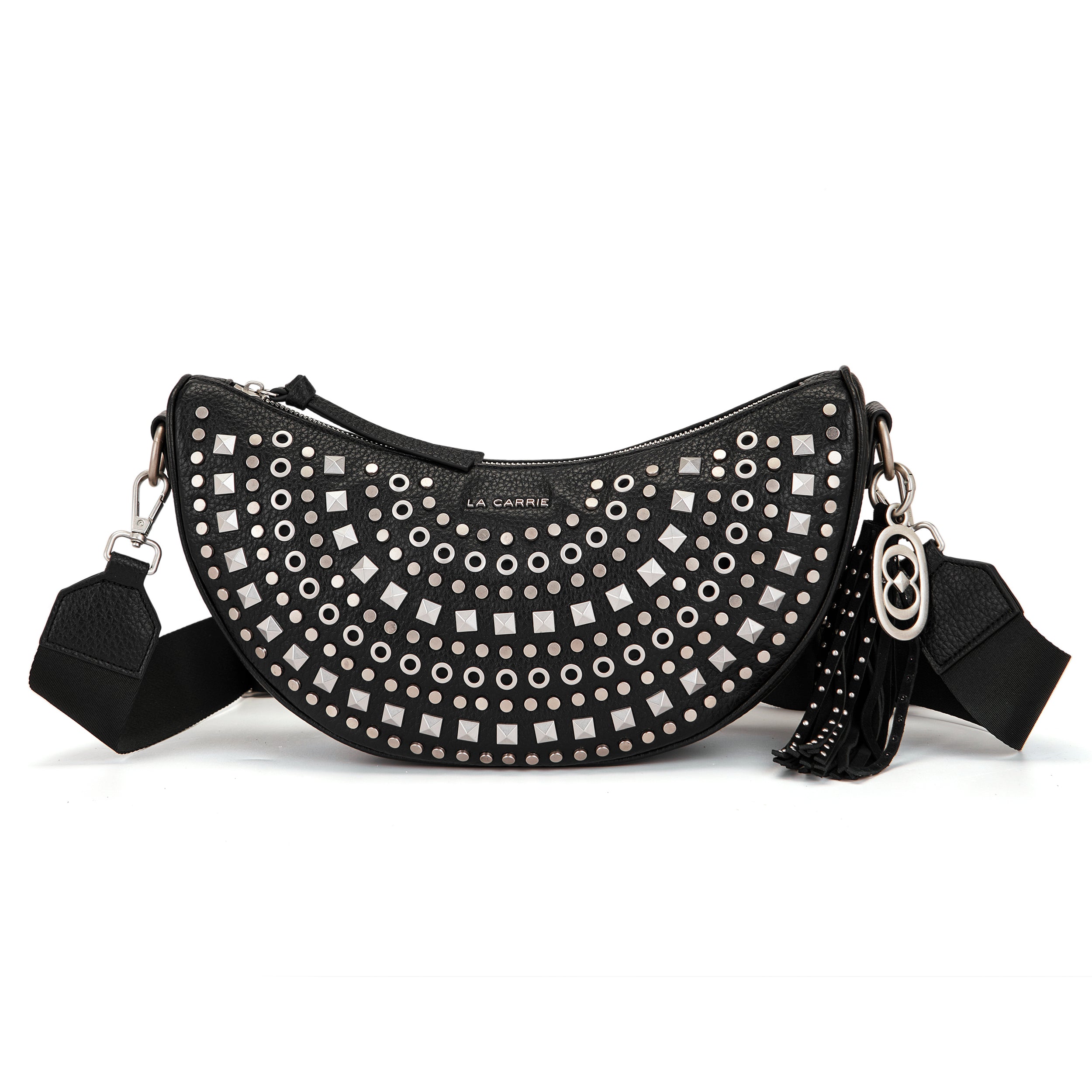 La Carrie Solid sac bandoulière noir clouté 33 cm