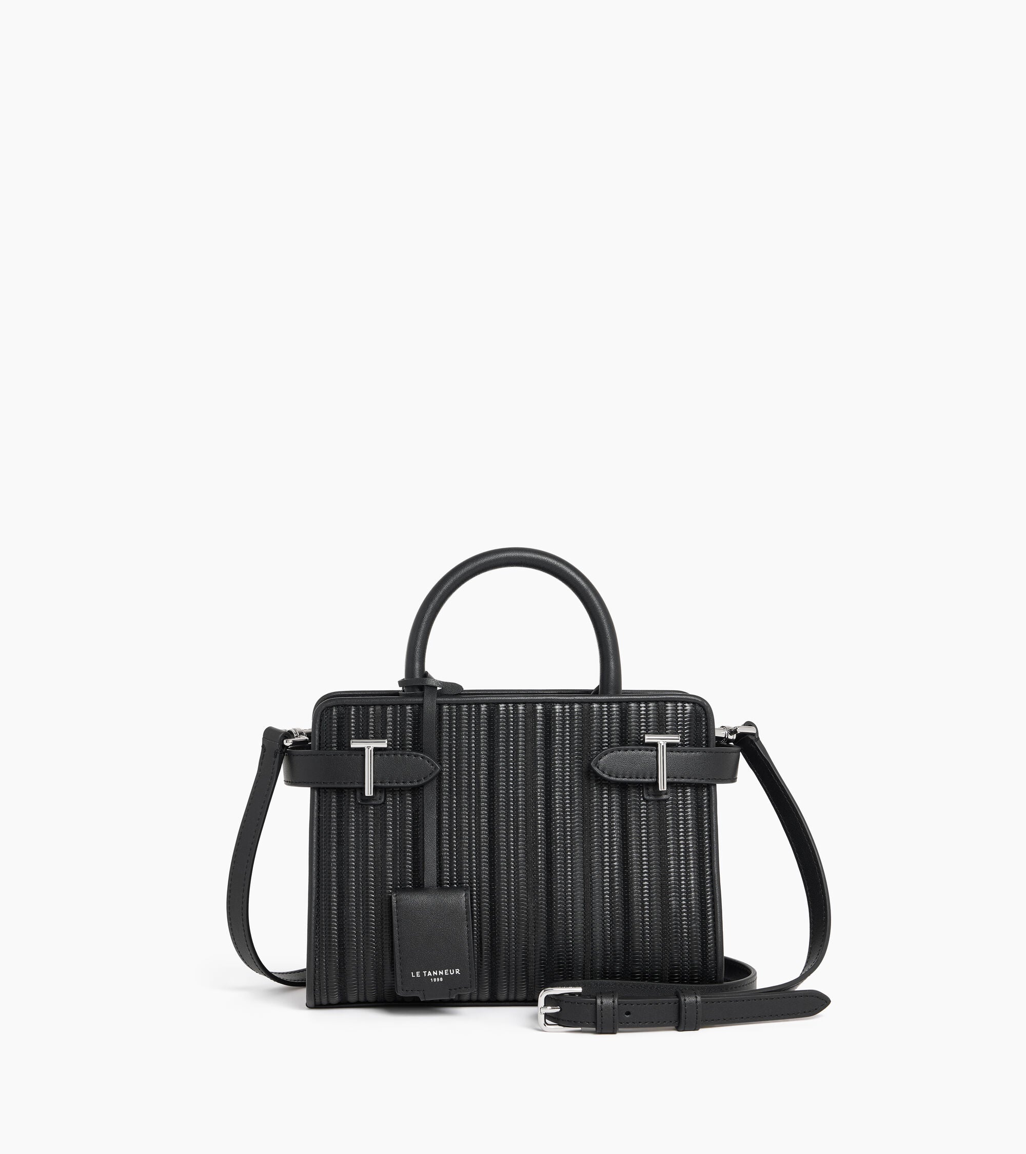 Le Tanneur Emilie petit sac cuir tressé noir