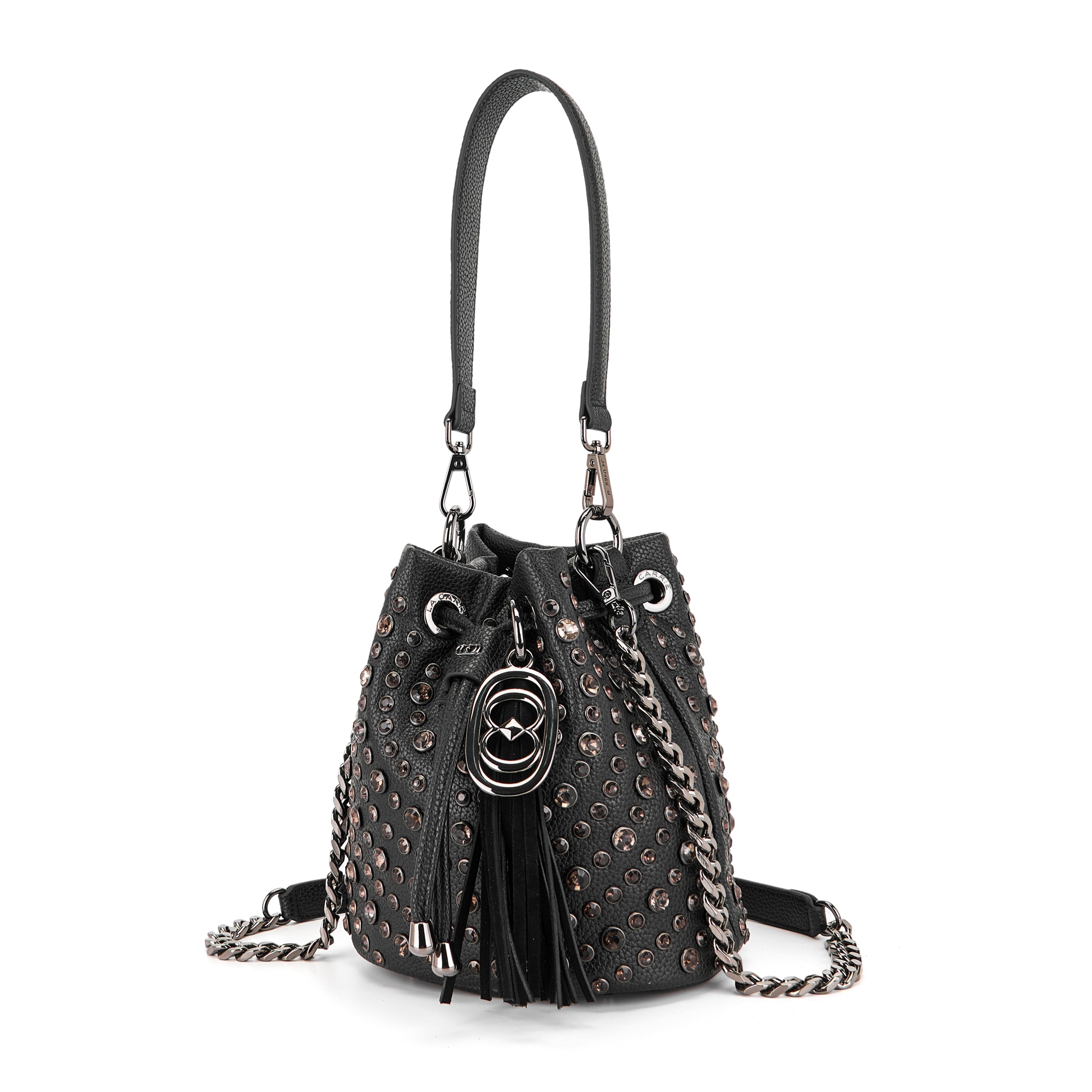 La Carrie Andromeda sac seau noir PU 19x14x20