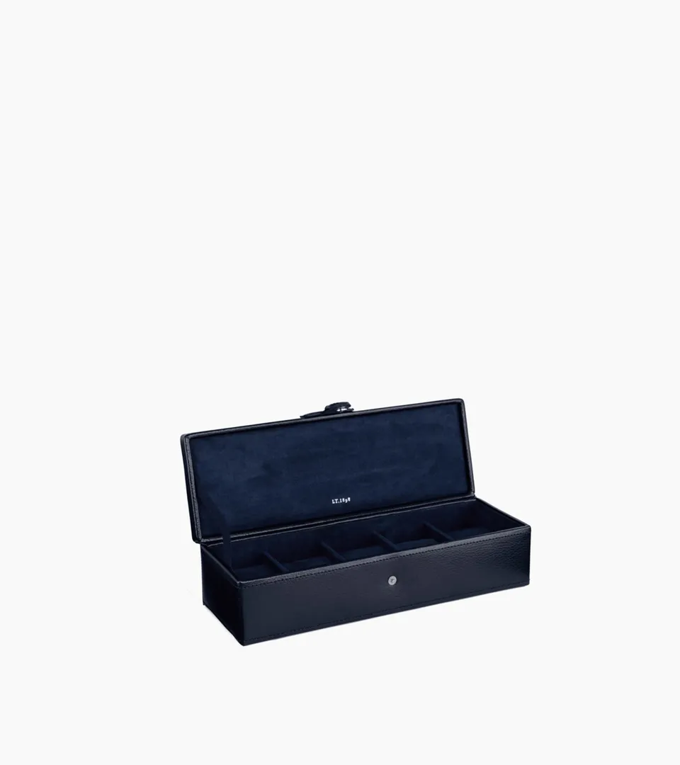 Le Tanneur Coffret 5 montres cuir Twilight Blue velours