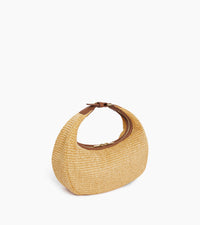 Le Tanneur Juliette sac hobo cuir lisse effet raphia